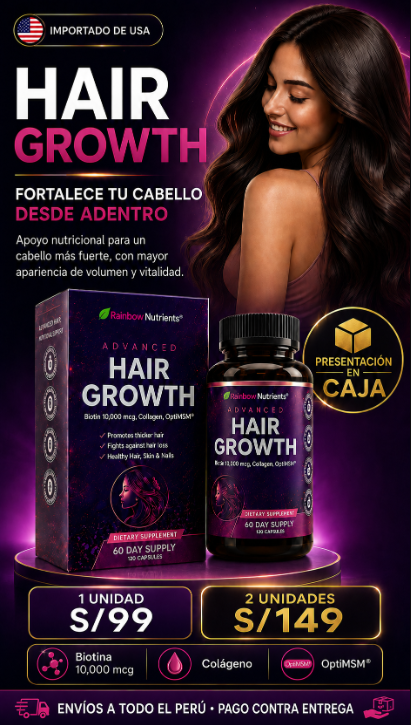 Advanced Hair Growth en Caja | Fortalece tu Cabello Desde Adentro