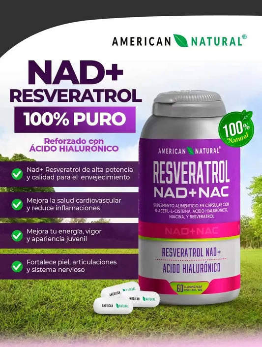 RESVERATROL NAD+ ACIDO HIALURÓNICO