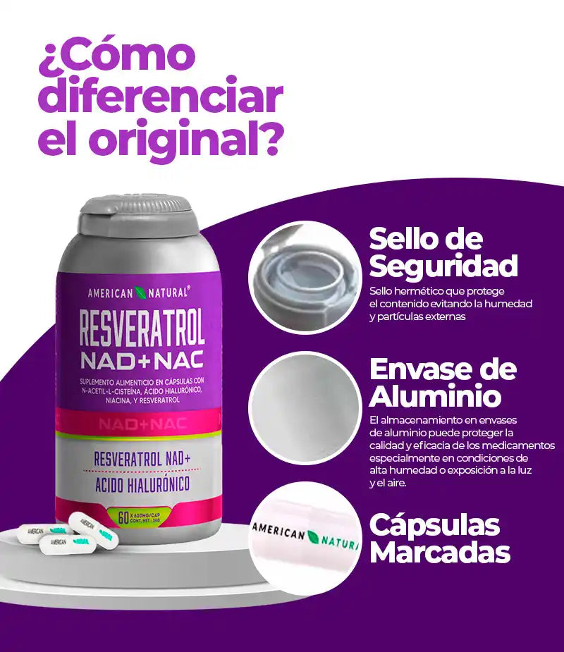 RESVERATROL NAD+ ACIDO HIALURÓNICO